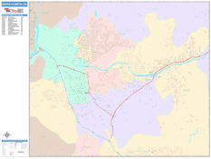 Santa Clarita Digital Map Color Cast Style